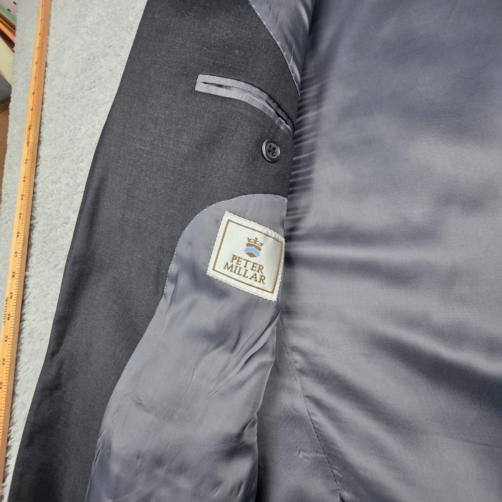 Peter Millar Sport Coat Mens 46R Charcoal Gray 100% Wool 2-Button Blazer‎ Canada